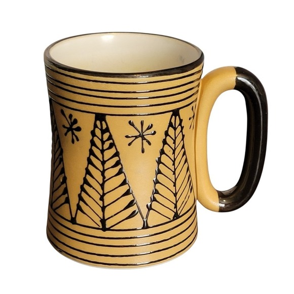 Other - Matthew Metz Style Ceramic Pottery Coffee Mug Sgraffito Technique‎ Design HTF